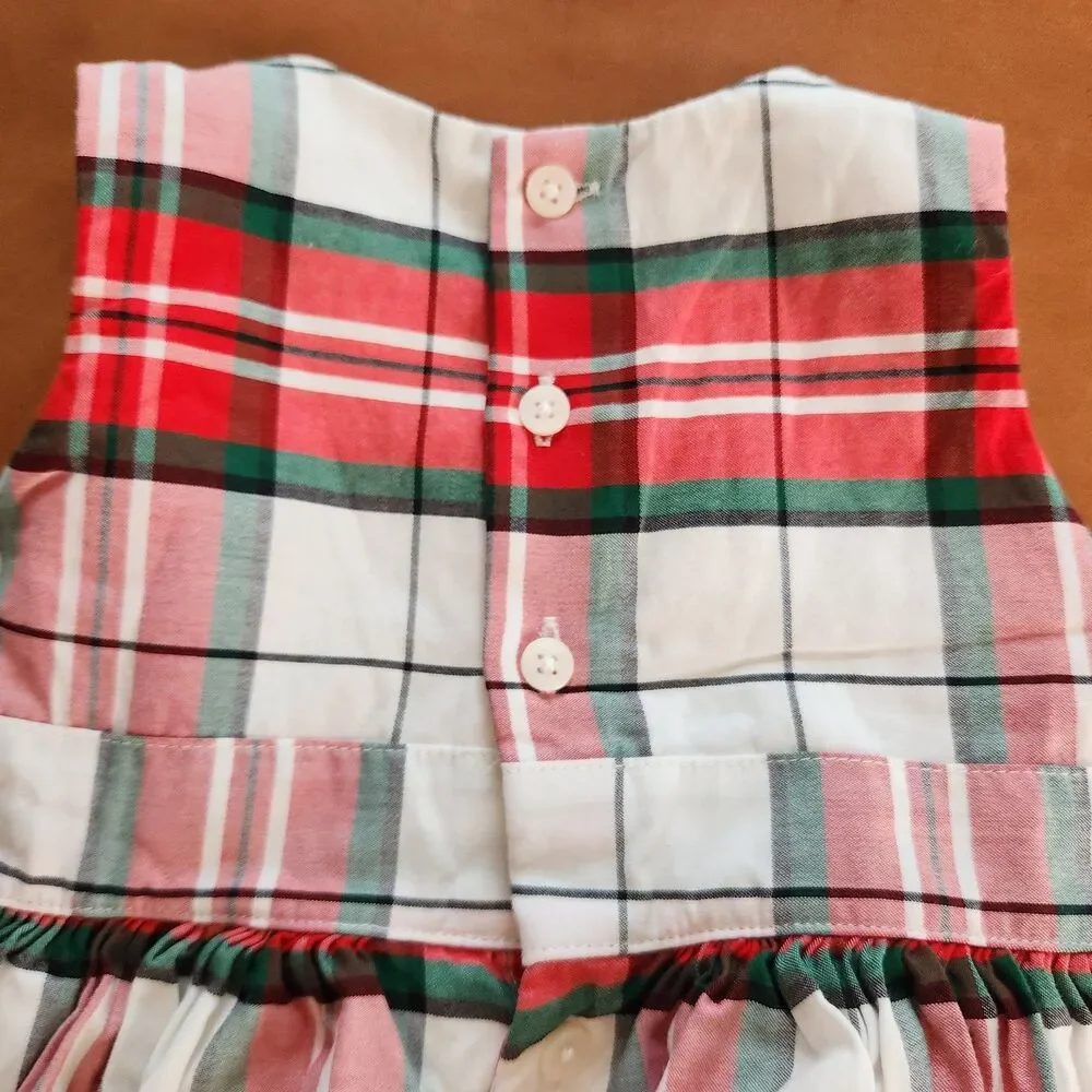 Carter’s Holiday Tartan Plaid Fit & Flare Christmas Dress Red Green 12M
